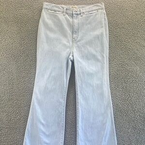 Madewell Light Blue High-Rise Wide-Leg Jeans